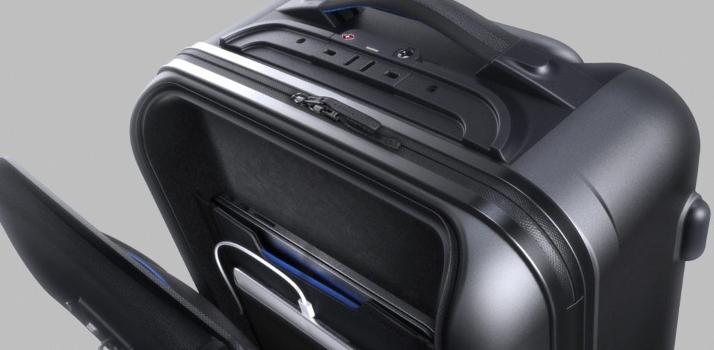 smart suitcase with charger