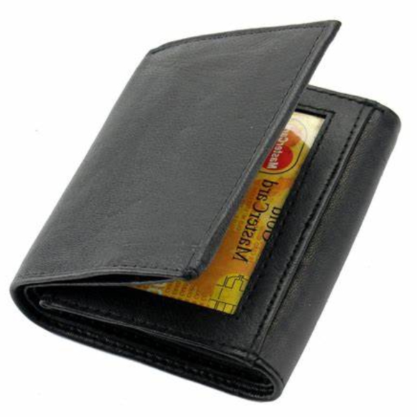 black leather wallet