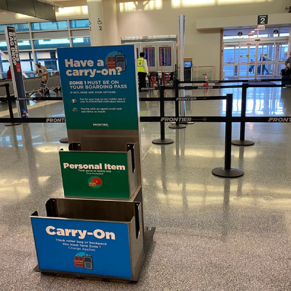 frontier carry-on size free